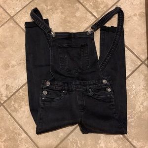 Black Denim Overalls
